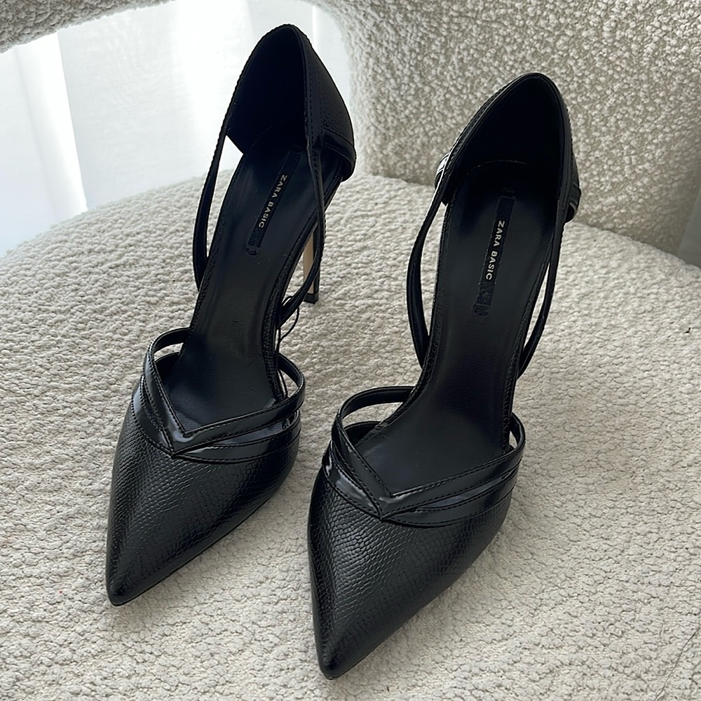 Zara Snake Print Heels